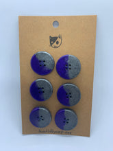 6 Boutons 25mm ⎜Gris & Mauve